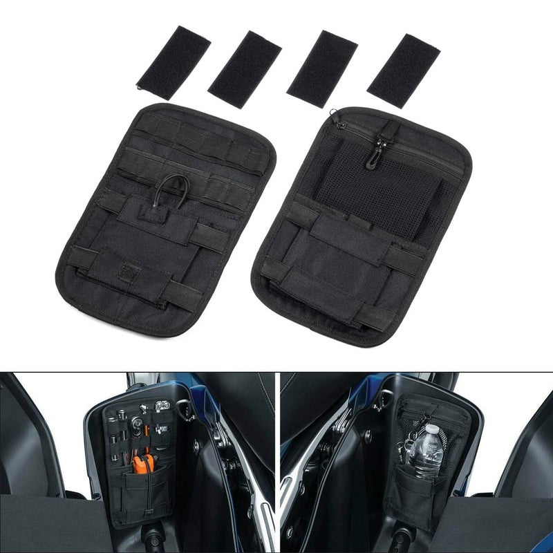 PBYMT Saddlebag Organizer Saddle Hard Bag Storage Compatible for Harley Touring Road King Street Electra Glide 1980-2024 - Image 1